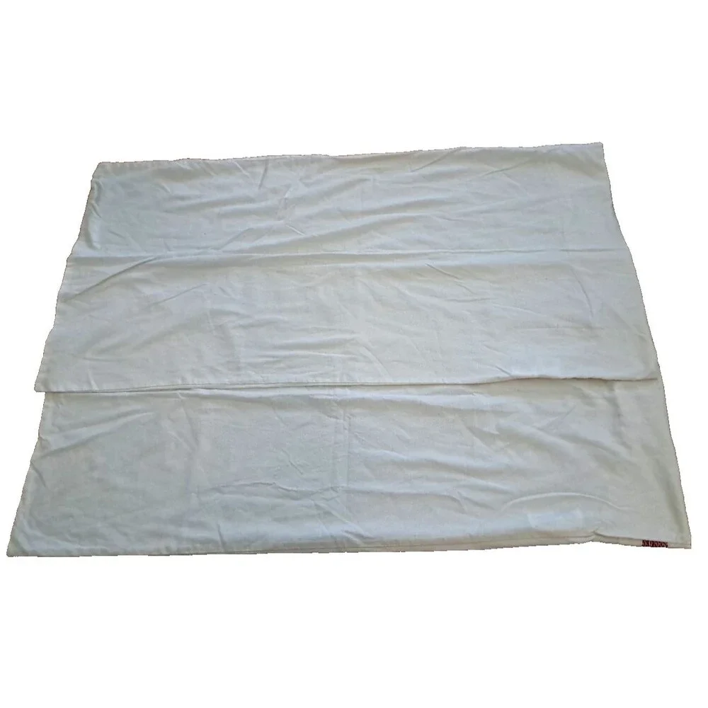 Organic Cotton Blend King Pillowcases Crate & Barrel White Red Stitch Trim